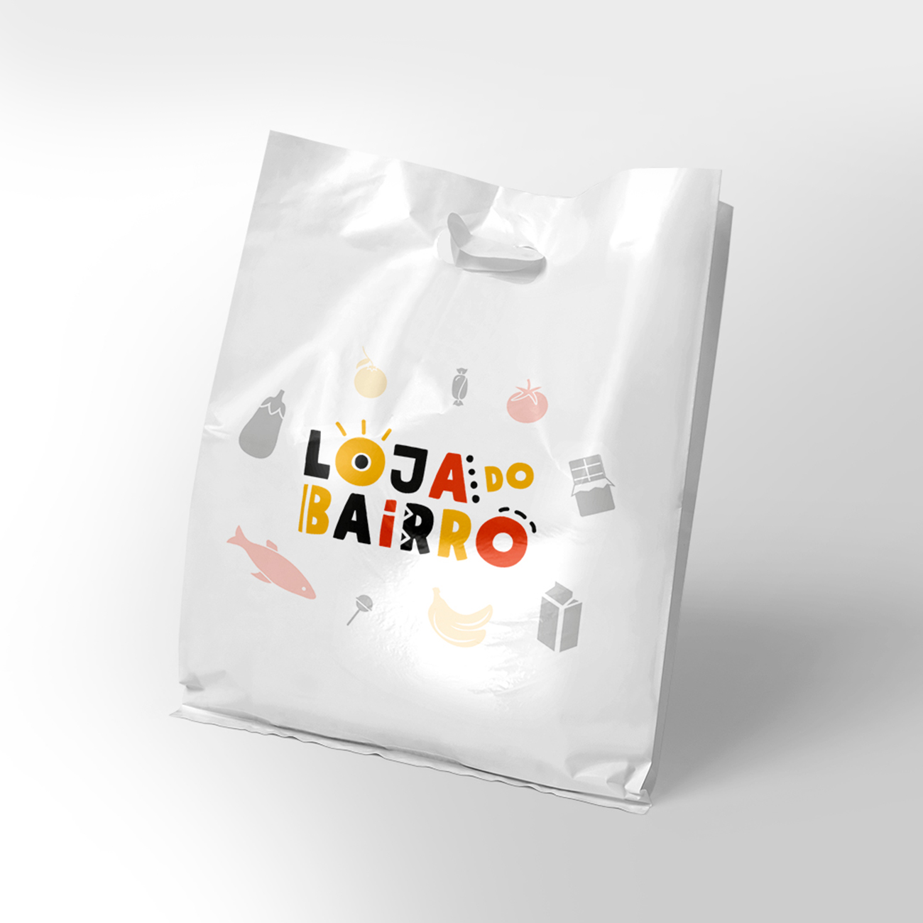 Logotipo com simulação em saco Logotipo com simulação em saco